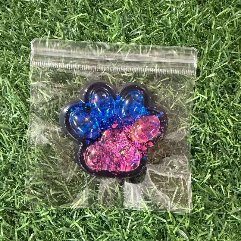Sequin Aurora Cat Paw Squishy Stress Relief Toy