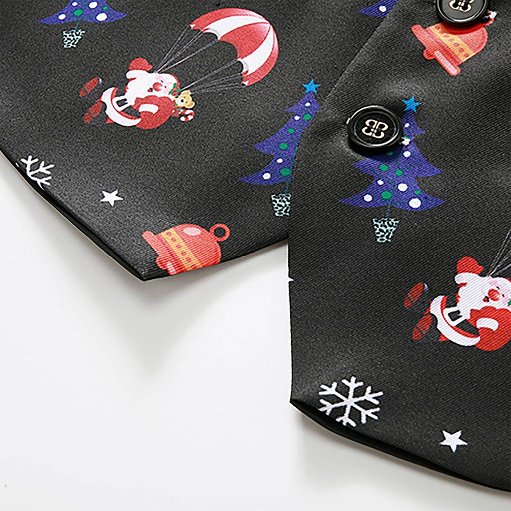 Мужские рождественские жилеты, однобортный костюм без рукавов, забавный повседневный деловой жилет с принтом рождественской елки и снеговика