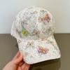 Новая кружевная шляпа со стразами и цветами, летняя бейсболка с затемнением и принтом тай-дай, защита от солнца для путешествий на весну и лето, бейсболка с бриллиантами