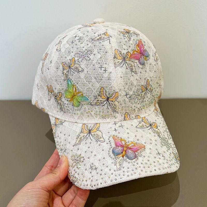 Новая кружевная шляпа со стразами и цветами, летняя бейсболка с затемнением и принтом тай-дай, защита от солнца для путешествий на весну и лето, бейсболка с бриллиантами