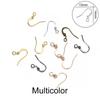 100pcs/lot 20*17mm 10 Color Iron Bead Charms Earring Wires With Ear Hook Earrings Clasp Findings Supplies For Jewelry Making DIY
