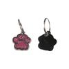 Cat Dog Paw Print Dog Cat Tags Anti-Lost Exquisite Pet Glitter Pendant with Hook Personalized Pet Collar Tag Pendant Kitten
