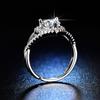Exquisite Love One-carat Simulated Moissanite Open Ring Women's Zircon Live Heart Ring