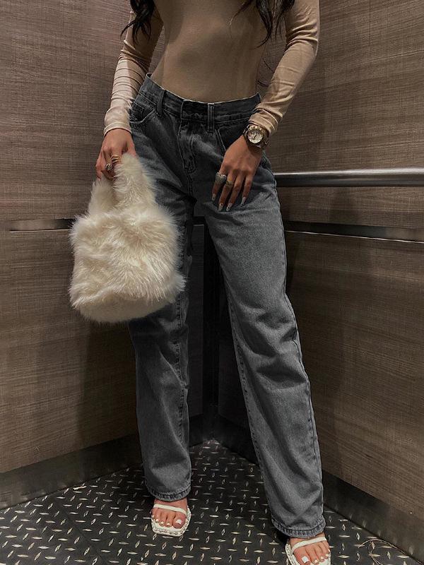 Джинсы из денима с высокой посадкой, рваные, облегающего кроя, для женщин