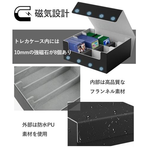 DFsucces Deck Case, Magnetic Trading Card Case, Holds 1800 Cards, Large Capacity PU Leather Cabinet for Standard Game Cards, Hard Case, Waterproof (Bl