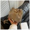 Bucket Bag Korean Version Western Style Chain Shoulder Crossbody, Armpit Water Drill Drawstring Bag
