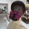 For Female Nurse Headwear Hotel Ponytail Clip Korean Bun Snood Bow Spring Clip Hairgrips Cover Net