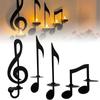 4 шт. Черный настенный бра с музыкальными нотами, подсвечник с музыкальными нотами, украшение для дома на стену