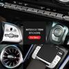 Car Steering Wheel Air Conditioning Button Covers Sticker Ignition Start Button Decor Cover Trim For Mercedes Benz GLB GLA CLA