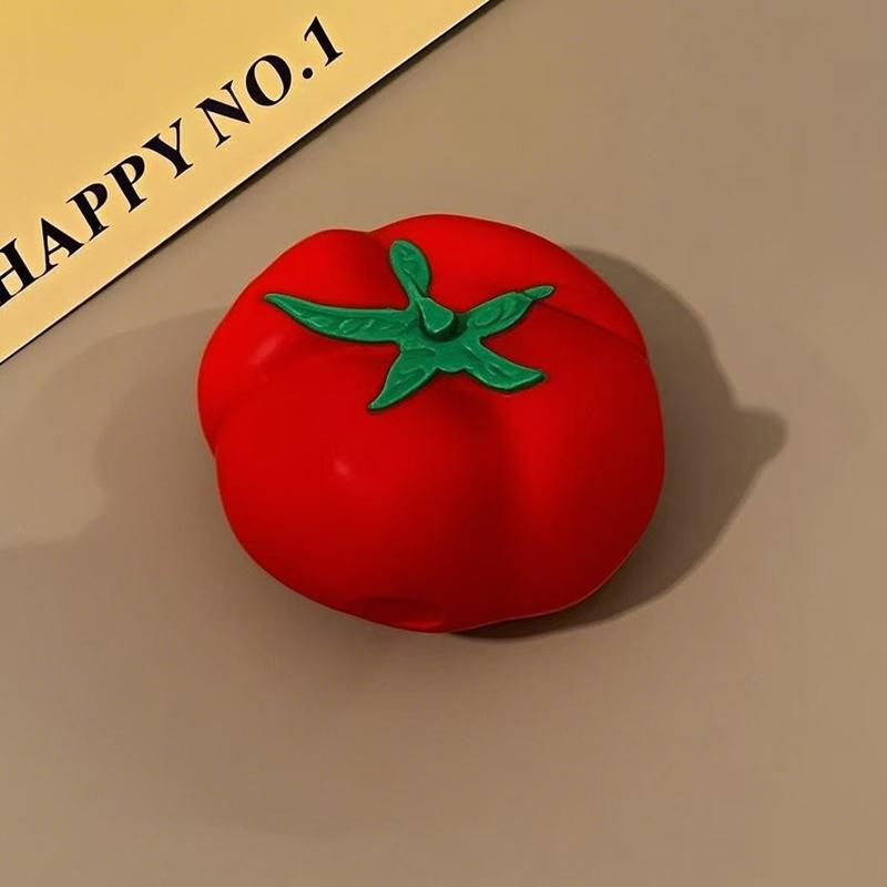 Креативный маленький чехол для наушников Tomato для Airpods 4, беспроводная гарнитура Bluetooth, защитный чехол из ТПУ