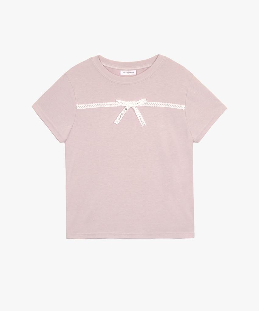 PINK PINEAPPLE Petite Lace Half T-Shirt_Pink