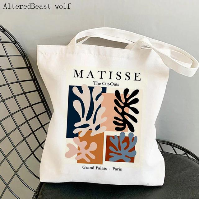 Женская сумка-шоппер Henri Matisse, цветная сумка с цветочным узором, Harajuku, парусиновая сумка-шоппер, сумка для девочек, сумка через плечо, женская сумка