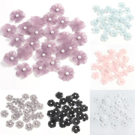 30 шт. искусственный жемчужный цветок своими руками свадебное платье свадебная одежда аксессуары для волос украшения