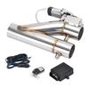 Universal Stainless Steel 304 2.0" 2.25" 2.5" 3" Dual-Valve Electric Exhaust Downpipe Cutout With Remote Wireless Accessories