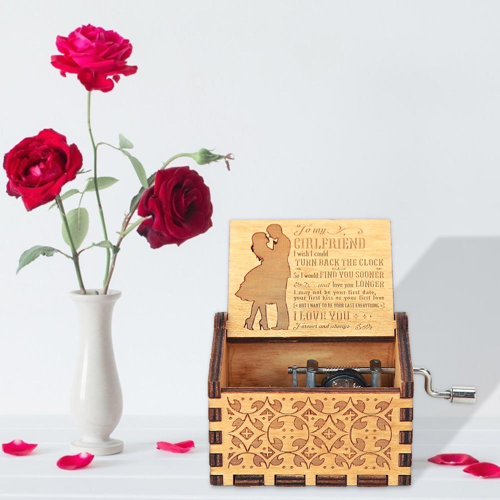 You Are My Sunshine Hand Cranked Music Box with Melody Vintage Music Box Christmas Birthday Gift Beautiful Carved Musical Gadget
