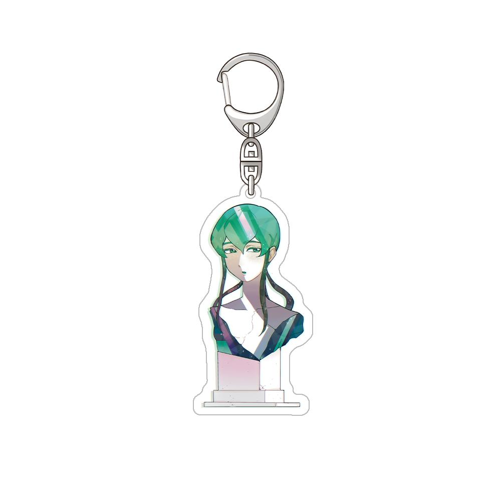 Land of the Lustrous Phosphophyllite rutile amethyst Obsidian Yellow diamond Ghost quartz Acrylic Keychain Bag pendant Fans Gift