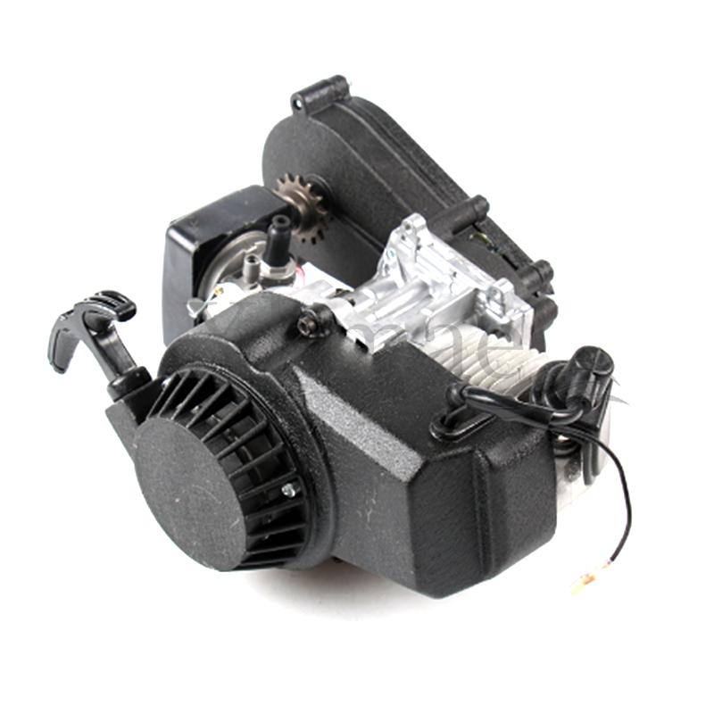 Двигатель 49cc / 47cc, 2-тактный, с электростартером и ручным стартером, с трансмиссией, для Мини-мото, Квадроцикла