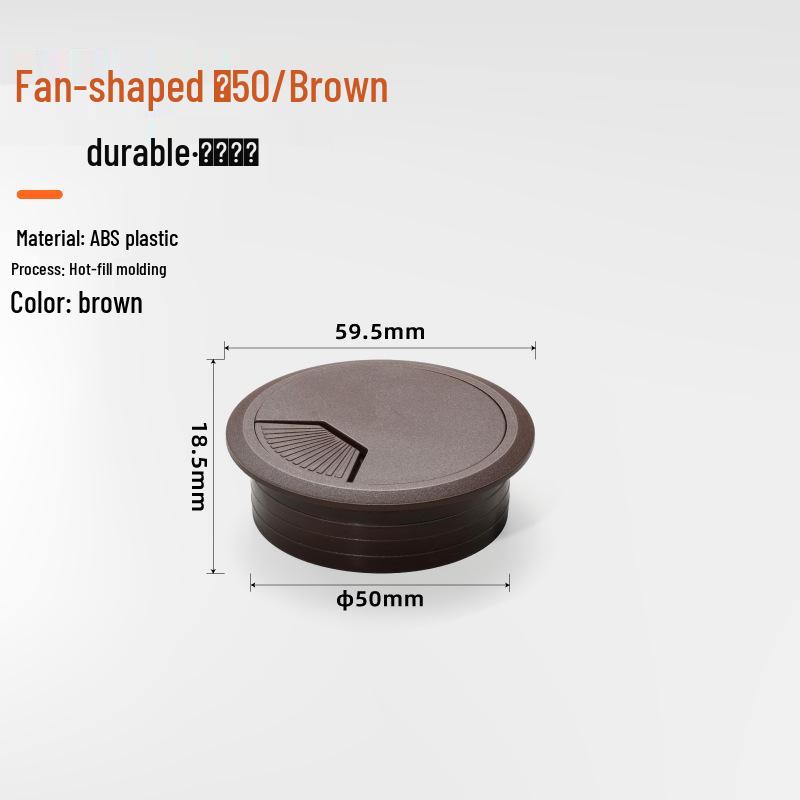 Desk Cable Management Box, ABS Plastic Round Cable Hole Cover, Decorative Wire Box