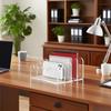Acrylic Mail Holder 5 Compartments Clear Envelope Organizer Vertical Mail Storage Rack Multifunctional for Envelope Letter