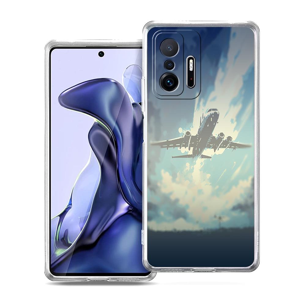 Прозрачный чехол для телефона для Xiaomi Mi 14 13 12 11 Ultra 13T Poco X3 NFC F3 F6 Pro Мягкий корпус из ТПУ Вдохновленный путешествиями Маршрут самолета
