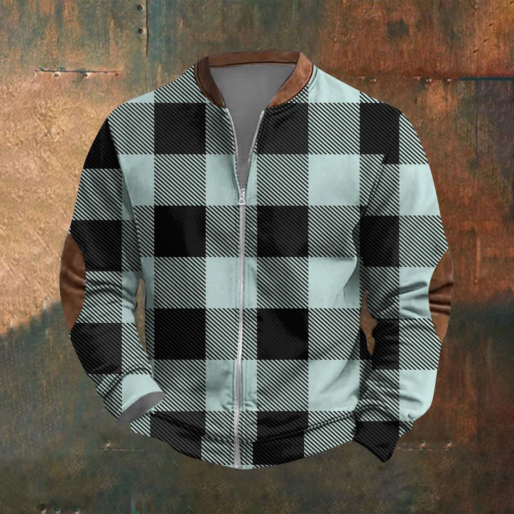 Мужская повседневная толстовка в стиле ретро с градиентным принтом