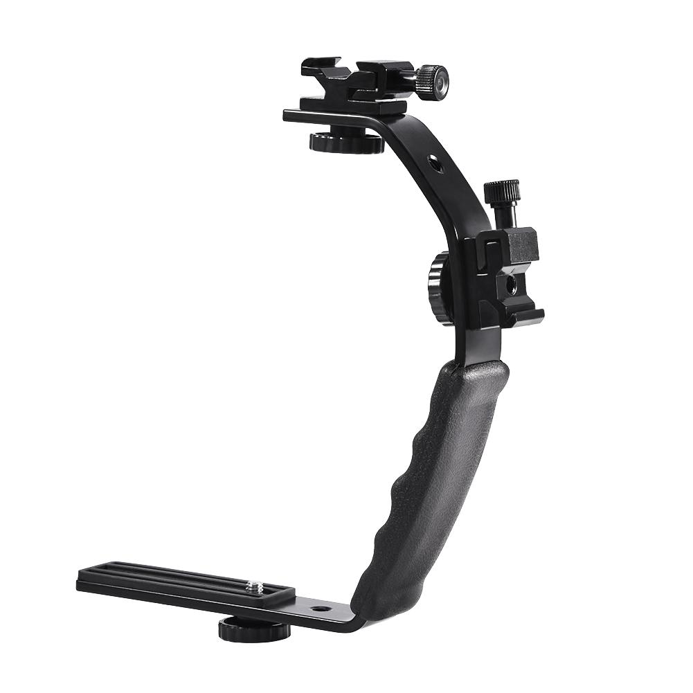 L Shaped Flash Bracket Holder Hot Shoe Mount for Flashlight DV Camcorder 120135 Film Camera