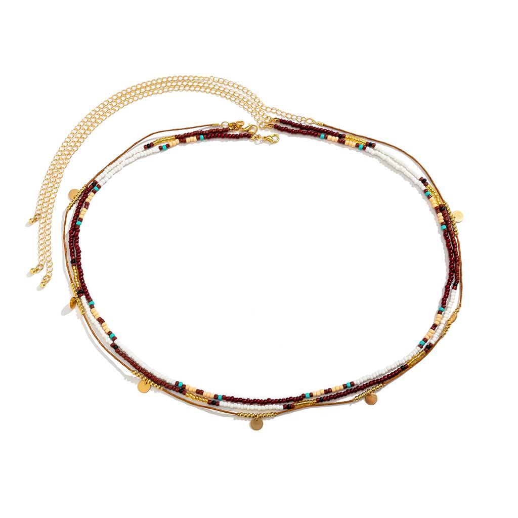 Ingemark 3Pcs/Set Bohemian Coloful Rice Bead Waist Chain for Women Sexy Bikini Multilayer Thin Body Chain Beach Body New Jewelry