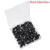 50 шт. Черные прозрачные пластиковые головки Кнопки-крючки Декоративные кнопки Крючок-спинка Кнопки-гвоздики Крючок для пробковой доски