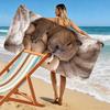 Sleeping Otter Hugging Teddy Bear Beach Towel Quick-drying for Travel Outdoor Sports Jogging Beach and Swimming