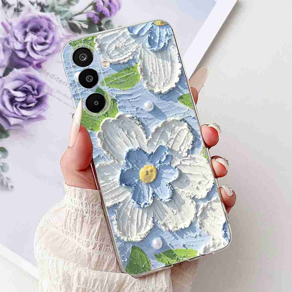 For Samsung Galaxy M16 5G Case Colorful Flower Butterfly Soft Silicone TPU Cover For Samsung m16 M16 5G 6.7" Phone Shell Bumper