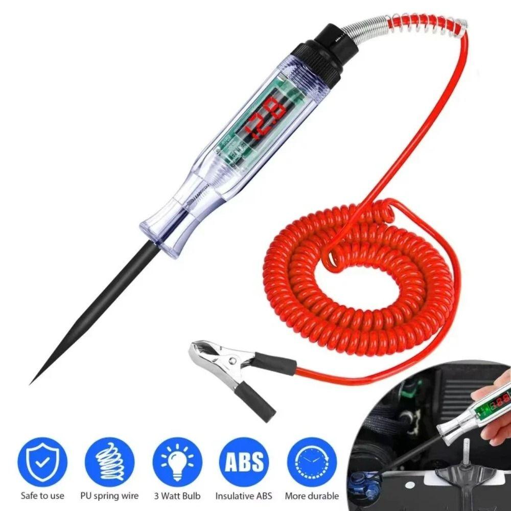 Digital Display Car Diagnostic Probe Test Pen Light Bulb Electric Measuring Pen DC Car Scanner