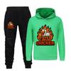 Steves Lava Chicken Kids Hoodie And Pants Set With Cotton Fabric For Playwear And Daily Use