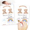 Gender Reveal Card Set of 3 with 3 Special Envelopes Surprise Baby Gender Reveal Gender Reveal Card No Mess Cake Balloon Cracker Bear Rainbow