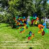 8/10PCS Rainbow Colors Plastic Pinwheels 30cm 10meters String Windmill  Yard and Garden