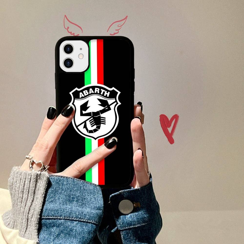 A-AbarthS-S LOGO PC+TPU Protective Phone Case For IPhone 17 16 Pro Max 15 Plus 14 13 12 11 Cover