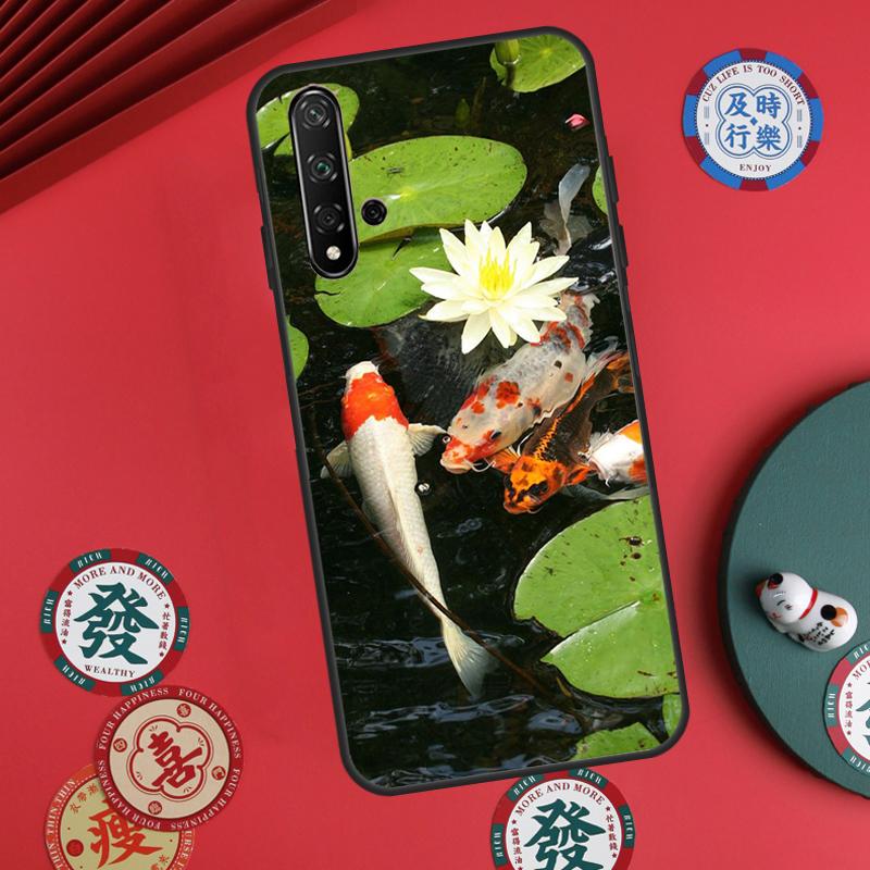 Китайские рыбы кои для Huawei Nova Y60 Y70 Y90 Y72 Y73 Y61 Y91 7i 8i 11i 12i 12s 9 10 SE P20 P30 P40 Lite Чехол