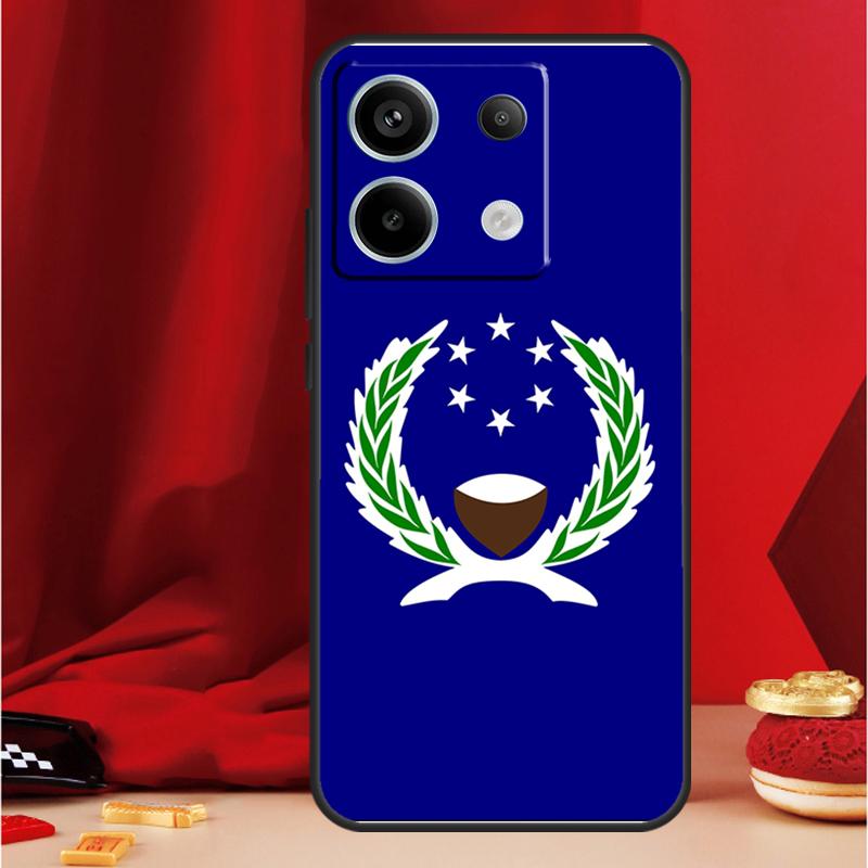 Pohnpei Ponape Flag Phone Case For Xiaomi Redmi Note 13 Pro 12 10 9 8 11 Pro 12S 11S 10S 9S 10A 9C 10C 12C 13C