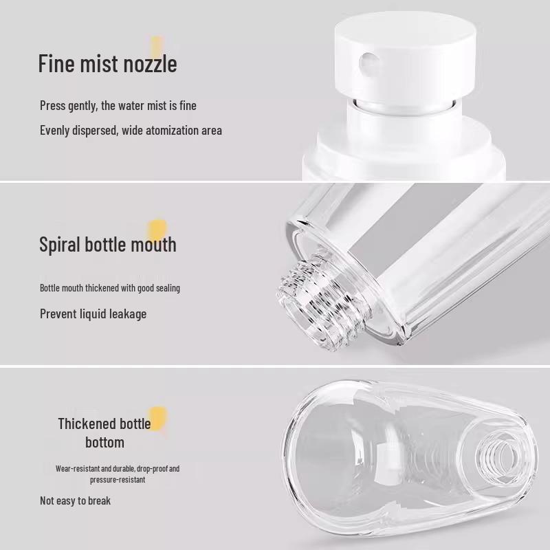 Ultra-Fine Mist Travel Spray Bottle for Face Moisturizing - Portable and Refillable, Perfect for Alcohol.