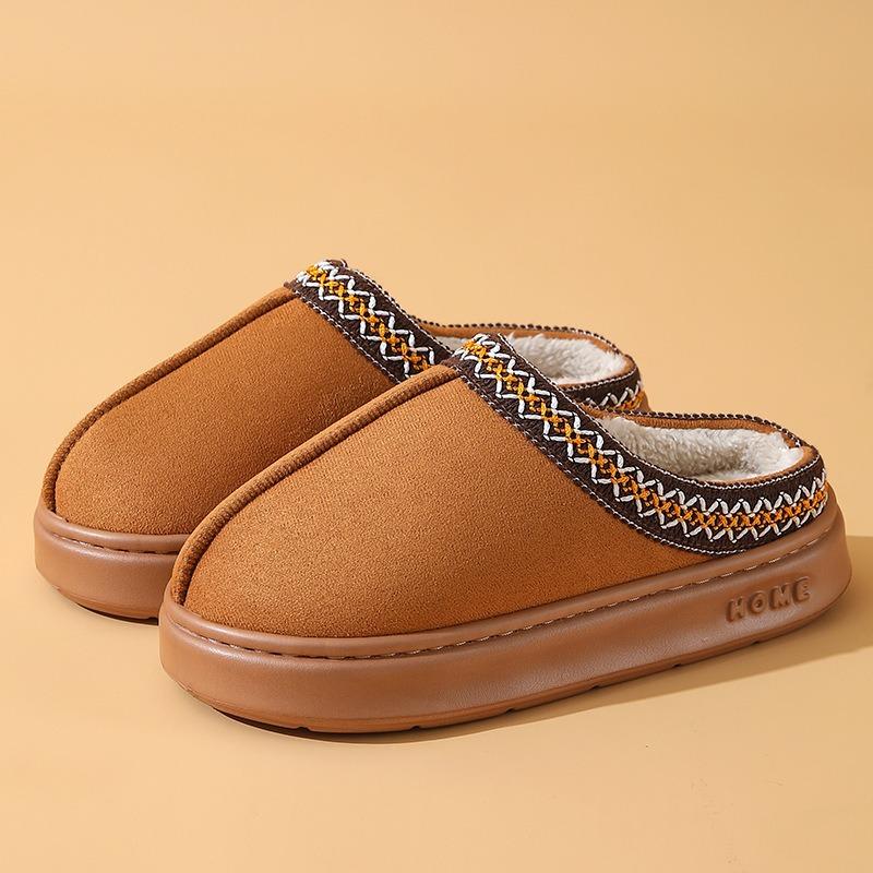 Тапочки хлопковые домашние хлопковые туфли зимние парные толстая подошва домашние однотонные теплые и флисовые нескользящие хлопковые тапочки