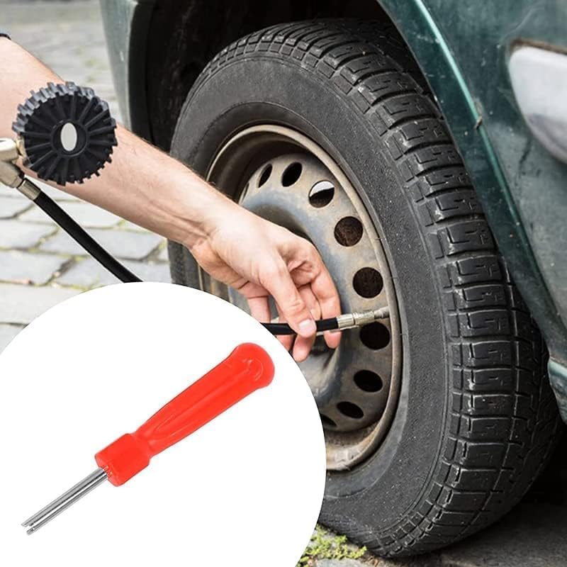 Набор из 6 ключей для воздушных клапанов шин с набором отверток для колесных дисков, установка и снятие для автомобилей, мотоциклов, велосипедов, универсальных L