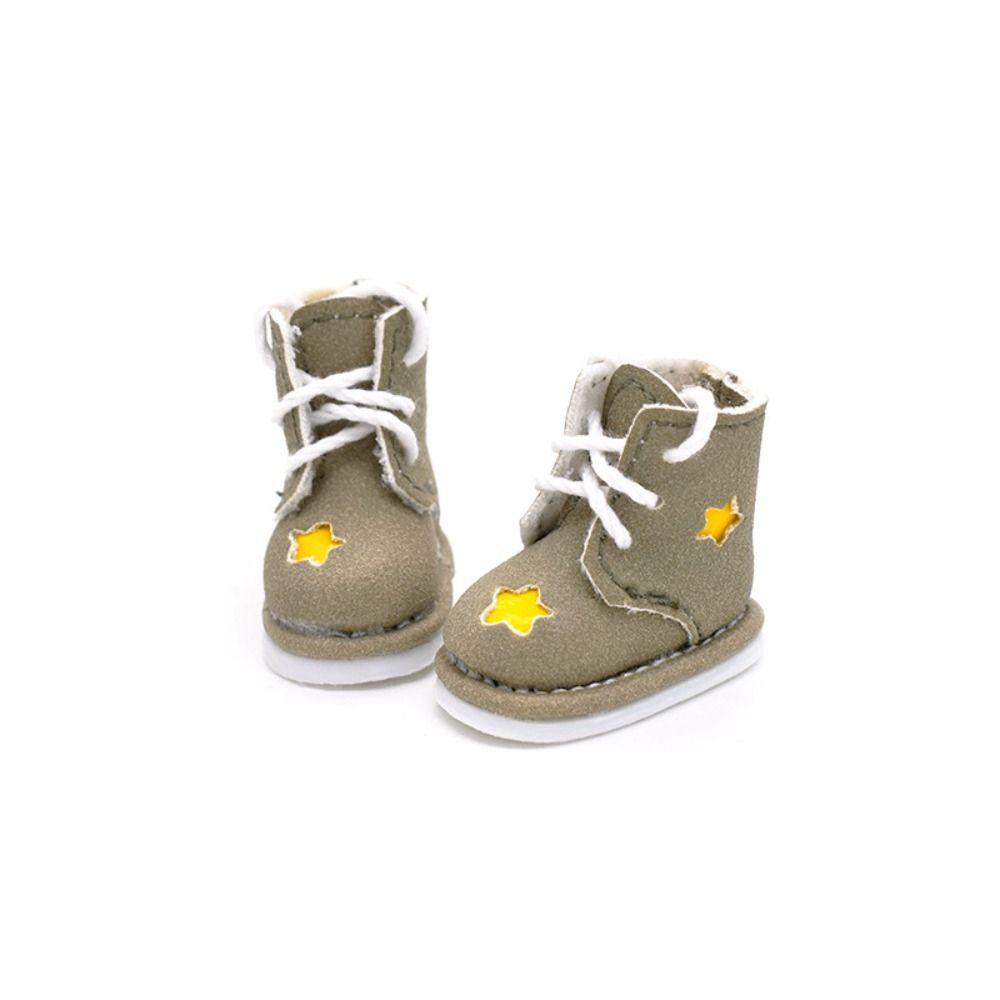 1 Pair Mini 1/8 Bjd Doll Leather Shoes High-top 1/8 Bjd Doll Boots Obitsu 11 Doll Boots Holala