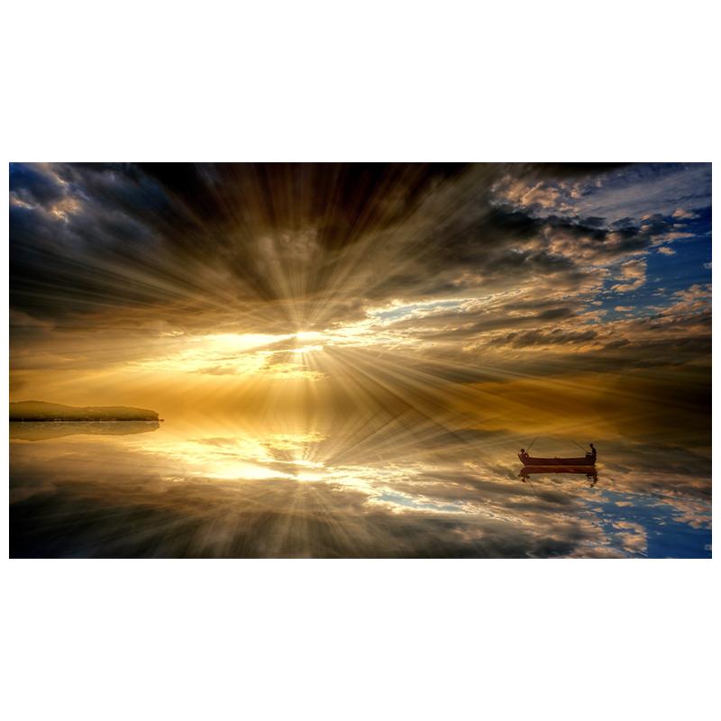 Творческая цифровая картина маслом моря и корабля Пейзажная печать Картина маслом Модное украшение дома Куадрос Фоновое украшение стены