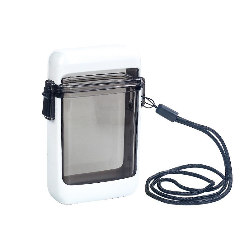 Waterproof Transparent Cigarette Case with Lanyard - Fits 20 Regular Cigarettes, Stylish Storage for Men and Women.
