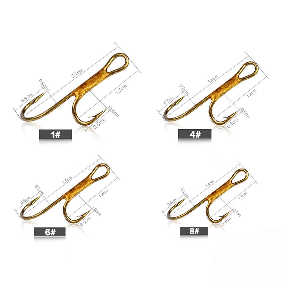 Ultra Sharp 20pcs Double Hook Fishing Crank Pike Fish Gadgets High Carbon Steel