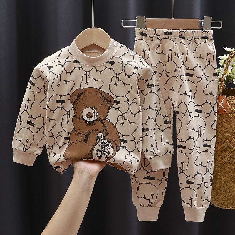 2024 Newest Boy Girls Children's Clothing Sets Sleepwear Long Sleeve Kids Pajama Girl Groups Kids Boutique Clothing