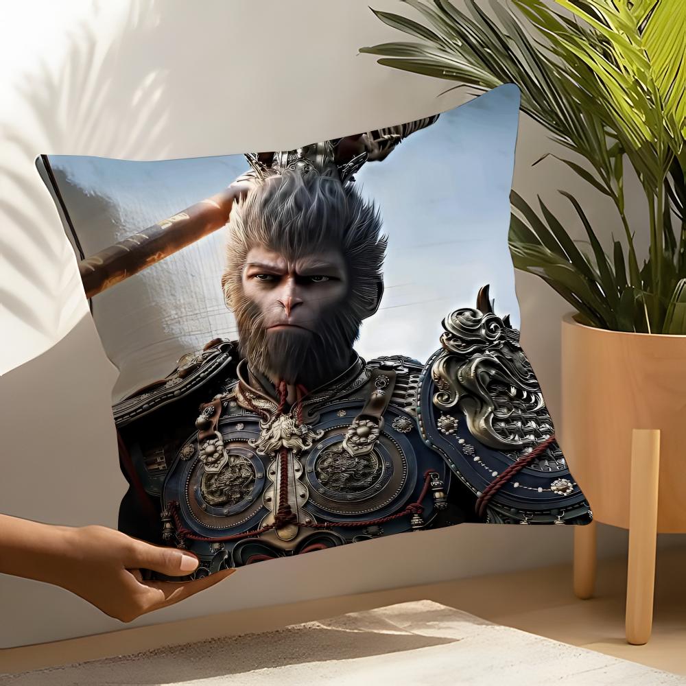Путешествие на Запад BBlack Myth Wukong Льняные Наволочки Для Декоративного Дивана Домашние Подушки Чехол Автомобильное Сиденье Подушки Чехлы