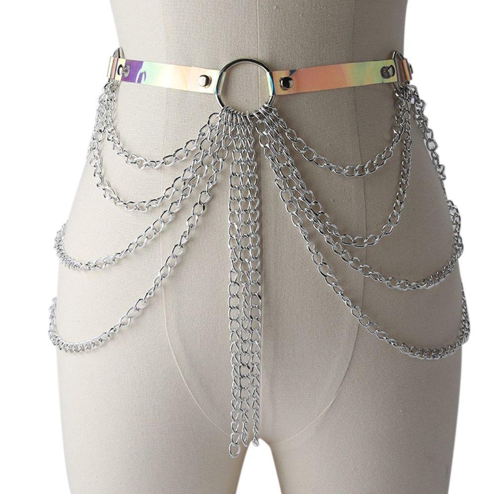 Многослойный Модный Пояс для Талии Утягивающие Кушаки Кисточка Подвеска Пояс Металлическая Цепь