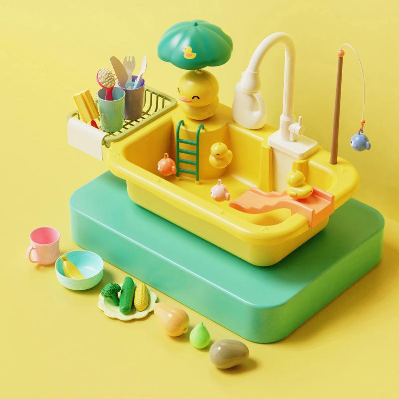 Children's Electric Water Kitchen Sink Toy Set