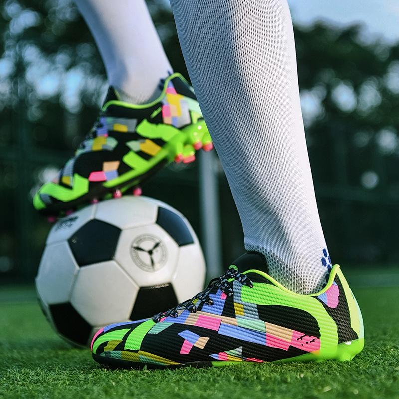 Оригинальные мужские футбольные бутсы FG/TF, модные цветные подростковые футбольные бутсы, профессиональные уличные нескользящие быстрые футбольные кроссовки для мужчин