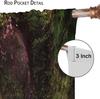 Fantasy Forest Blackout Curtains Mysterious Jungle Forest Round Door Pink Rose Pattern Living Room Curtains Kitchen Bedroom